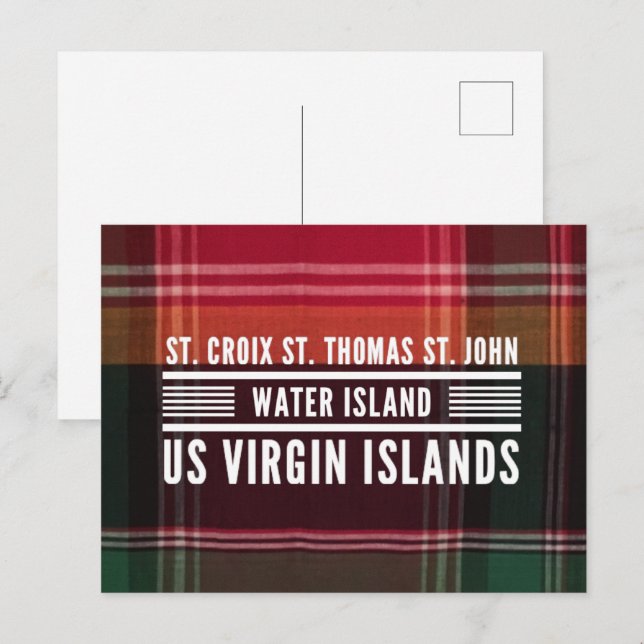 US Jungfrau Islands USVI Madras Karibik Postkarte (Vorne/Hinten)