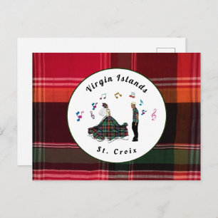 US Jungfrau Islands USVI Madras St Croix Dancers Postkarte
