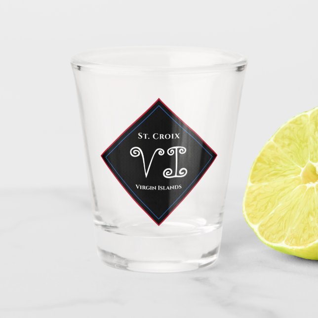 US Jungfrau Islands USVI St. Croix Personalize Schnapsglas (Vorderseite)