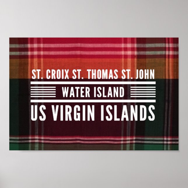 US Jungfrau Islands USVI St. Croix St. Thomas Madr Poster (Vorne)