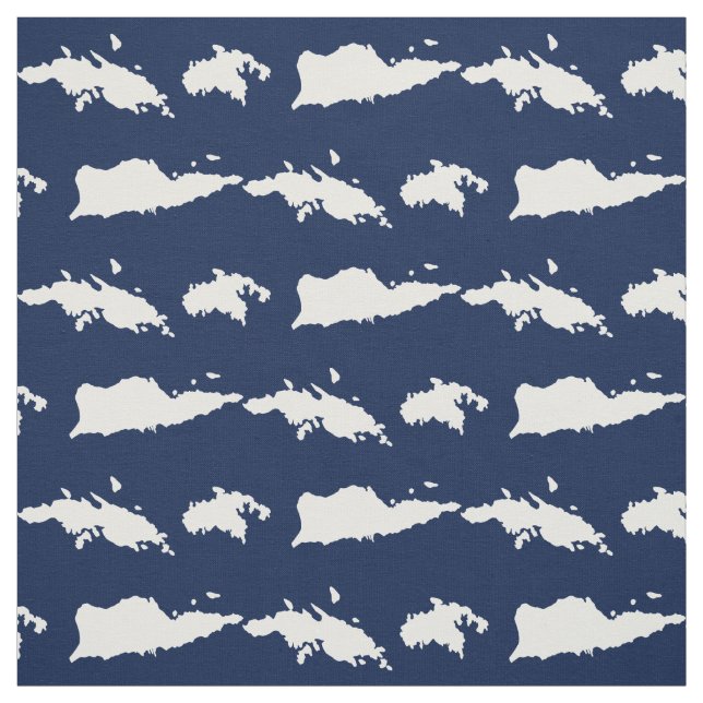 US-Jungfrau - Navy & White Fabric Stoff (Muster)