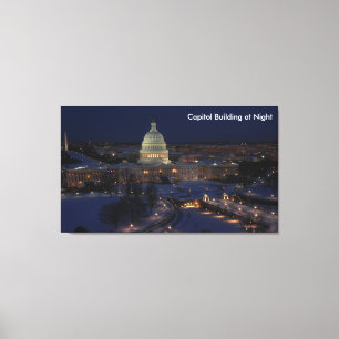 US-Kapitolgebäude bei Nacht Leinwanddruck