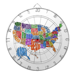 US-KARTE DARTSCHEIBE