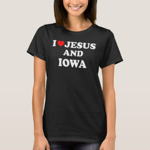 US-Karte stolz Christlich I Liebe Jesus and Iowa 1 T-Shirt