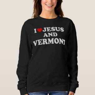 US-Karte stolz Christlich I Liebe Jesus und Vermon Sweatshirt