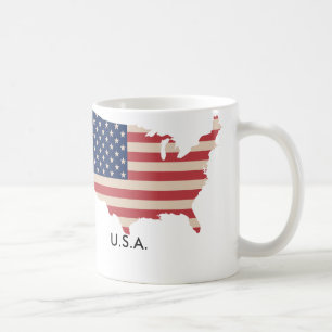 US-Karte-Tasse Kaffeetasse