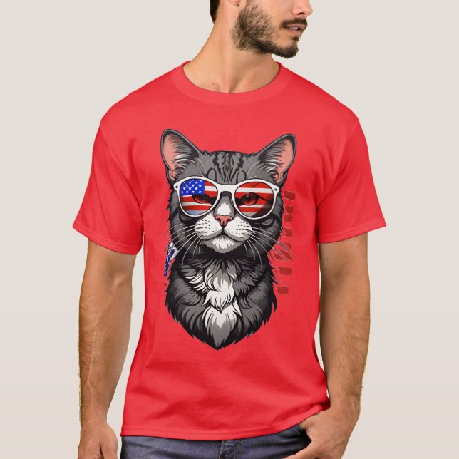 US-Katzenrücklauf T-Shirt (Vorderseite)