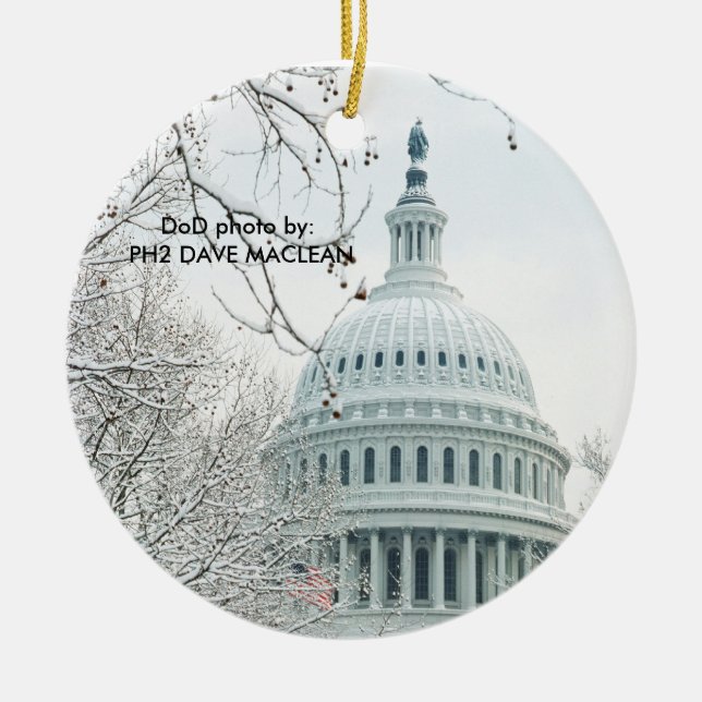 US-Kongreß im Winter Keramikornament (Vorne)
