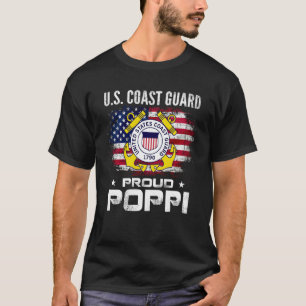 US Küstenwache Proud Poppi mit amerikanischem Flag T-Shirt