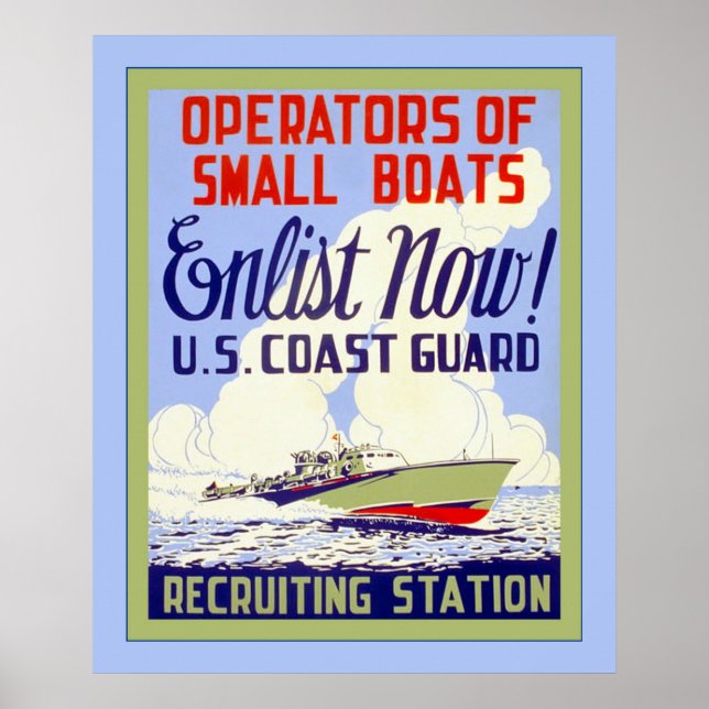 US-Küstenwache ~ Vintager Weltkrieg 2 Poster (Vorne)