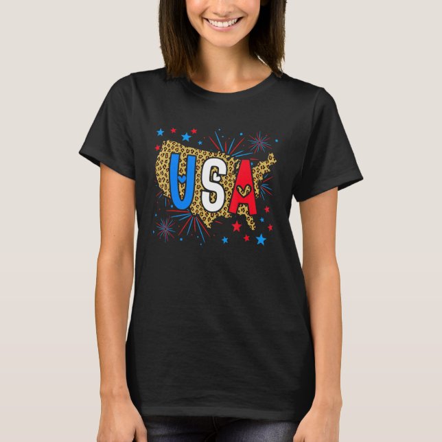 US Leopard Map Perfect Women T-Shirt (Vorderseite)