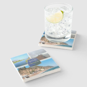 US Los Angeles - Malibu - Lagoon - Pier - Strand Steinuntersetzer