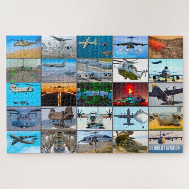 US-LUFTFAHRT "MONTAGE" PUZZLE (Horizontal)