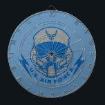 US-Luftwaffe | Blauhelm Dartscheibe<br><div class="desc">Dieses Design ist mit einem kühnen blauen Helmsymbol ausgestattet,  das die Stärke,  Hingabe und Innovationskraft der United Staaten Air Force repräsentiert. Dieses Design,  das den Mut und die hervorragende Leistung des Personals der Luftwaffe würdigt,  verkörpert den Geist des Dienstes und das Engagement für die Mission.</div>