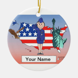 US-Luftwaffe - Frauen Keramik Ornament
