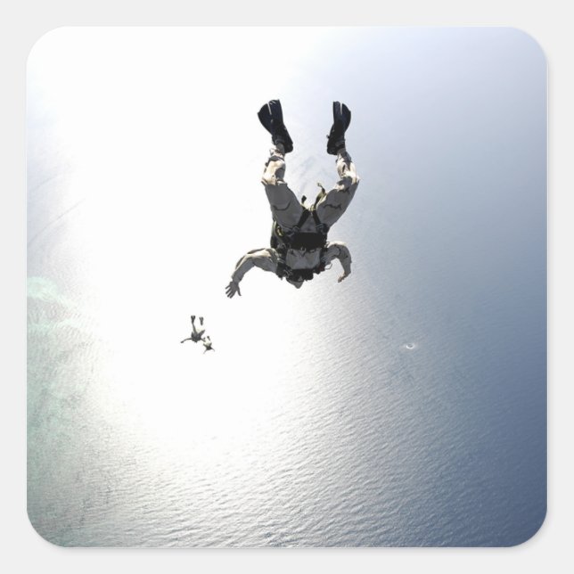 US-Luftwaffenparadies Quadratischer Aufkleber (Vorderseite)