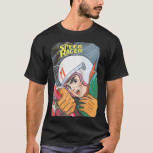 US Manga Speed Racer Logo Nahaufnahme 01 Weiß T-Shirt