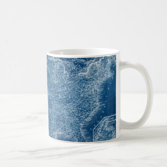 US Map Blueprint Kaffeetasse (Rechts)