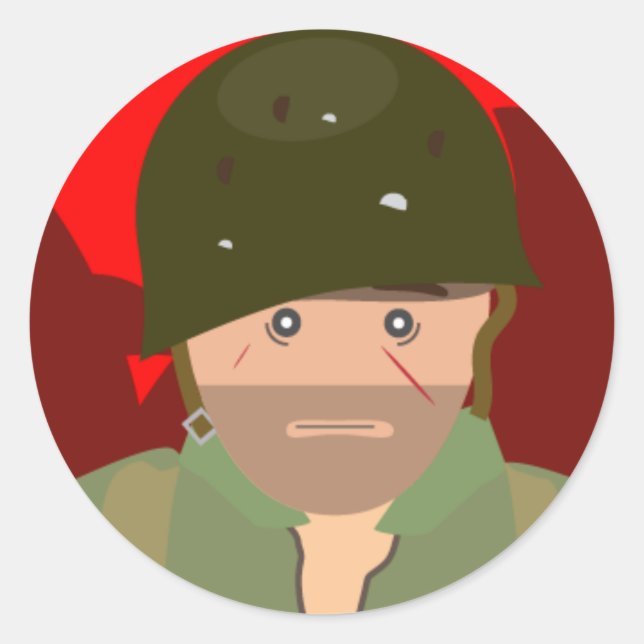 US Marine 1000 yard startete (Simple History) Runder Aufkleber (Vorderseite)