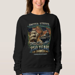 US-Marine 250 Jahre 1776-2026 Adler Schiff Träger Sweatshirt