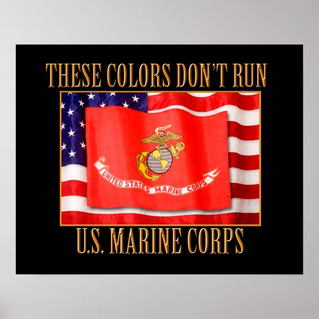 US Marine Corps 20" x 16" Print Poster (Vorne)