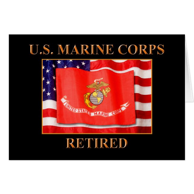 US Marine Corps Note Card (Vorderseite (Horizontal))