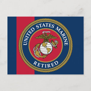 US Marine Corps - Remüde Blue Postkarte