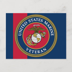 US Marine Corps - Veteran Blue Postkarte
