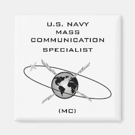 US MARINE MASSENKOMMUNIKATION SPEZIALIST SQUARE MA MAGNET