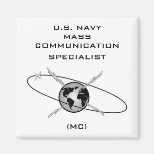 US MARINE MASSENKOMMUNIKATION SPEZIALIST SQUARE MA MAGNET