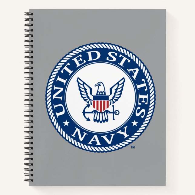 US-Marine | Navy Alt Emblem Notizbuch (Vorderseite)