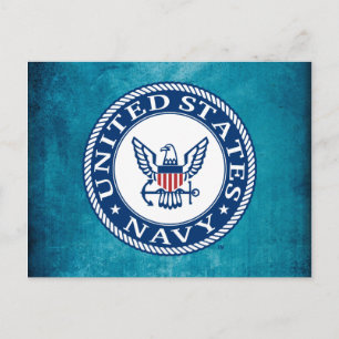 US-Marine   Navy Alt Emblem Postkarte