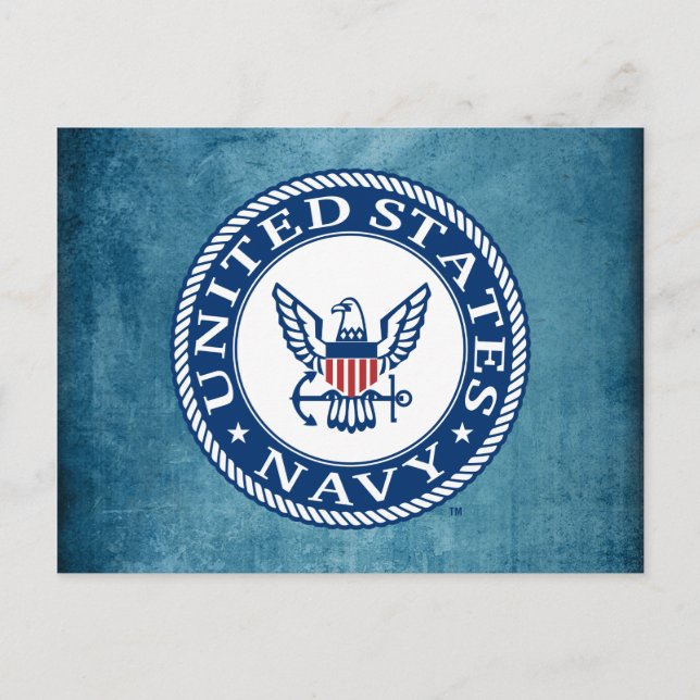 US-Marine | Navy Alt Emblem Postkarte (Vorderseite)