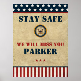 US-Marine | Navy Emblem | Abschiedliches Party Poster