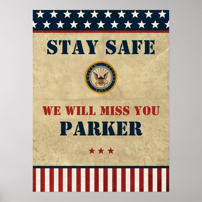 US-Marine | Navy Emblem | Abschiedliches Party Poster (Vorne)