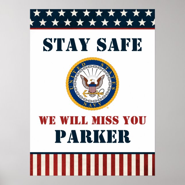 US-Marine | Navy Emblem | Abschiedliches Party Poster (Vorne)