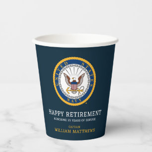 US-Marine Navy Emblem glückliche Pensionierung Pappbecher