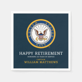 US-Marine | Navy Emblem | glückliche Pensionierung Serviette