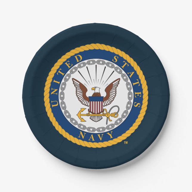 US-Marine | Navy Emblem Pappteller (Vorderseite)