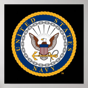 US-Marine   Navy Emblem Poster