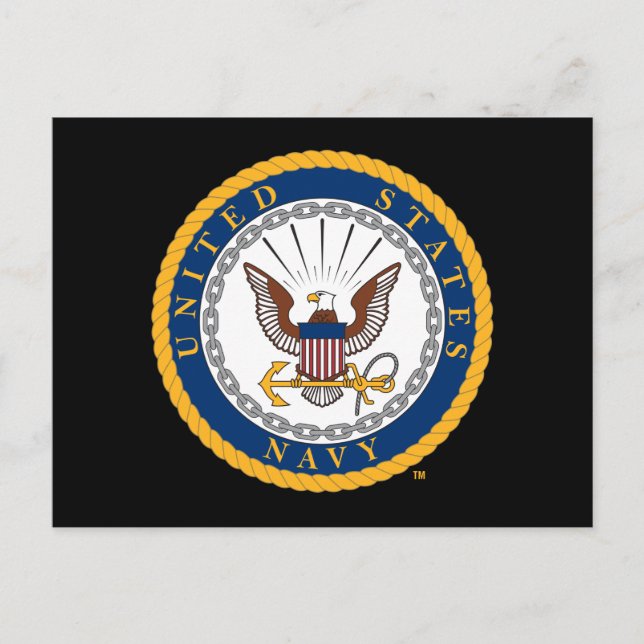 US-Marine | Navy Emblem Postkarte (Vorderseite)