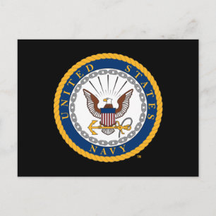 US-Marine   Navy Emblem Postkarte