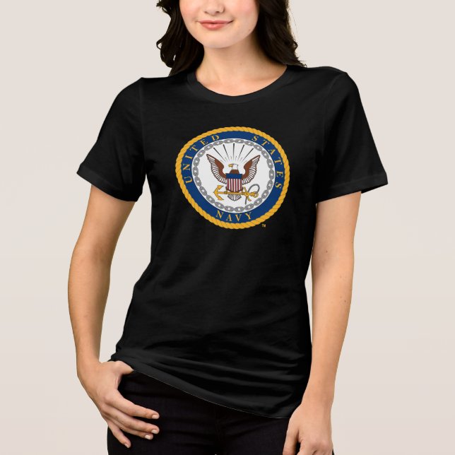 US-Marine | Navy Emblem Tri-Blend Shirt (Vorderseite)