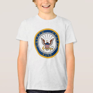 US-Marine Navy Emblem Tri-Blend Shirt