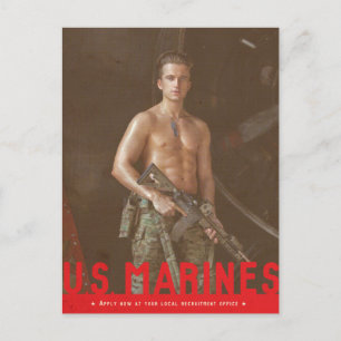 US Marine Recruitment Poster Postkarte
