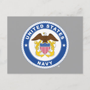 US-Marine   Referent Wappen Postkarte