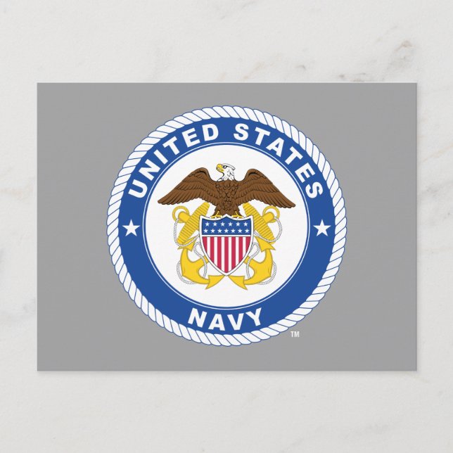 US-Marine | Referent Wappen Postkarte (Vorderseite)