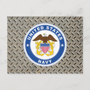 US-Marine   Referent Wappen Postkarte