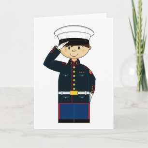 US Marine Saluting Card Karte