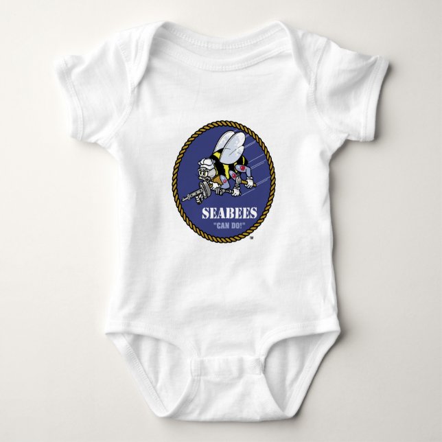 US-Marine | Seabees Baby Strampler (Vorderseite)